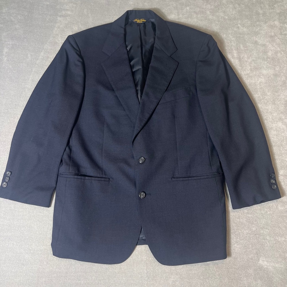 VTG Brooks Brothers Makers Brooksease Navy Blue Blazer Sport Coat Mens 39 Short